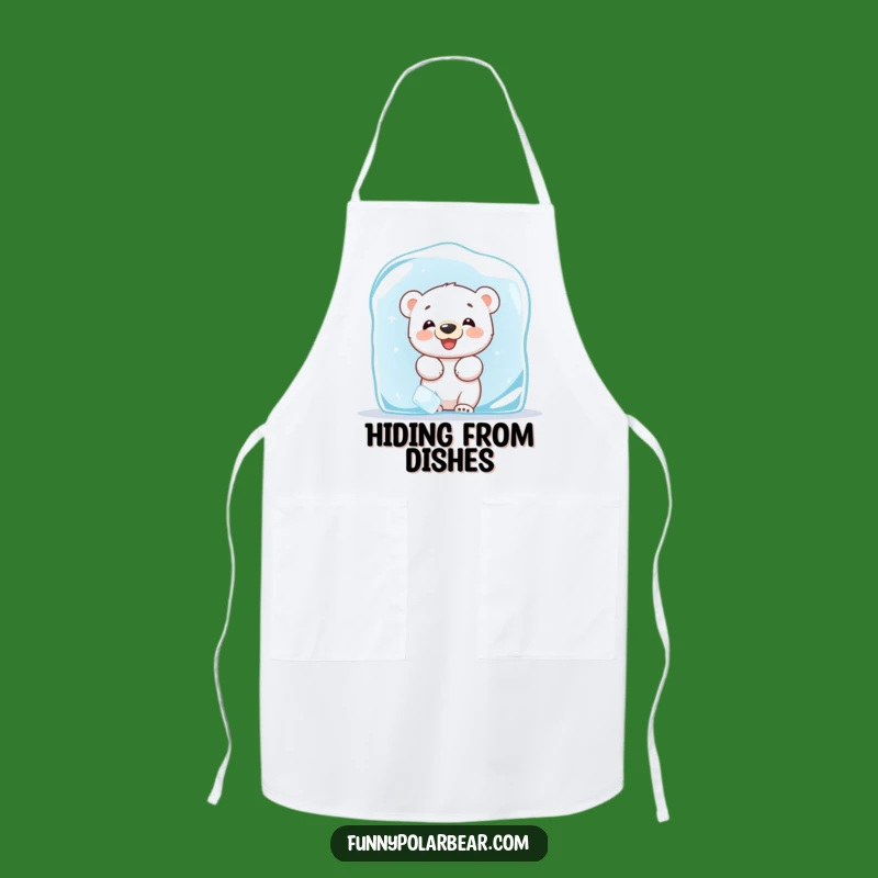 Funny Giggling Polar Bear Cub Apron - Kitchen Mischief For Arctic Fans Gift