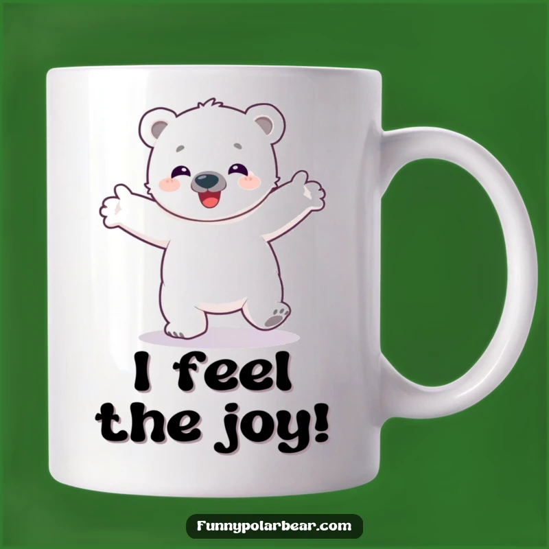 Funny Polar Bear Cub Spinning Mug - Delightful Arctic Animal Gift