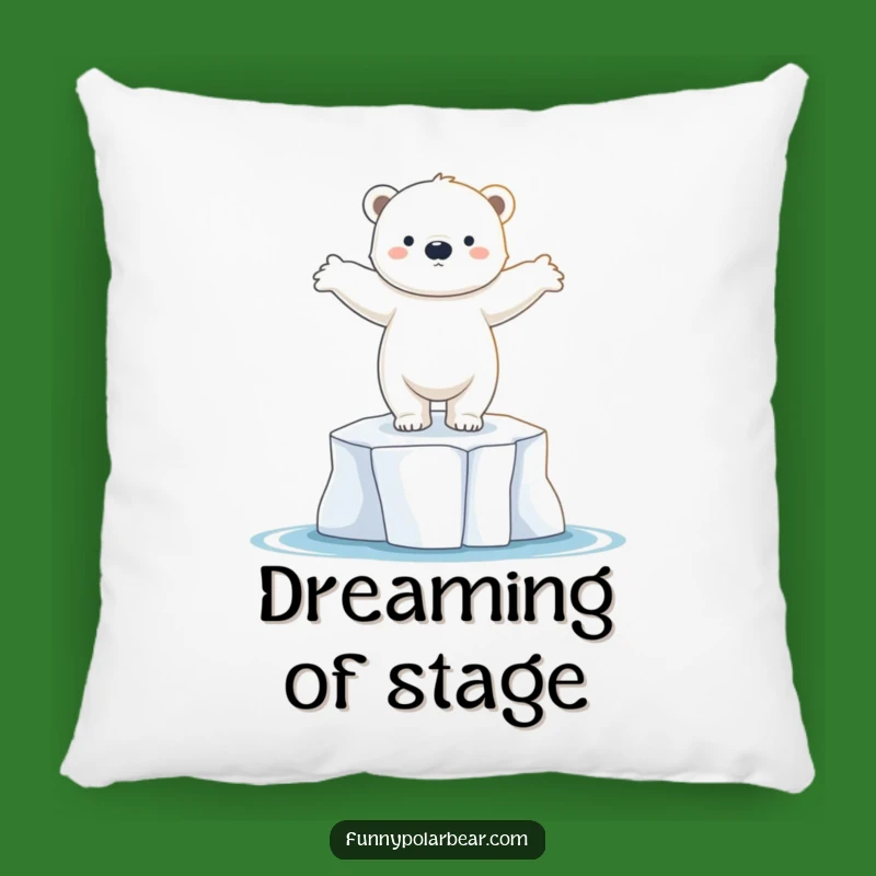 Cozy Funny Dancing Polar Bear Cub Pillow: Comfort & Arctic Grace