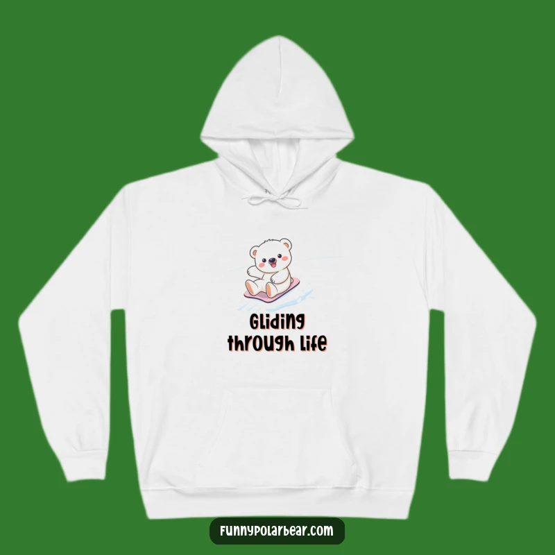 Funny Kawaii Polar Bear Hoodie: Cozy Winter Slides and Hilarious Comfort