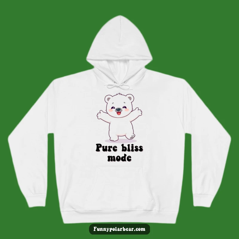 Funny Polar Bear Cub Hoodie - Cozy Arctic Fun, Great Gift Idea