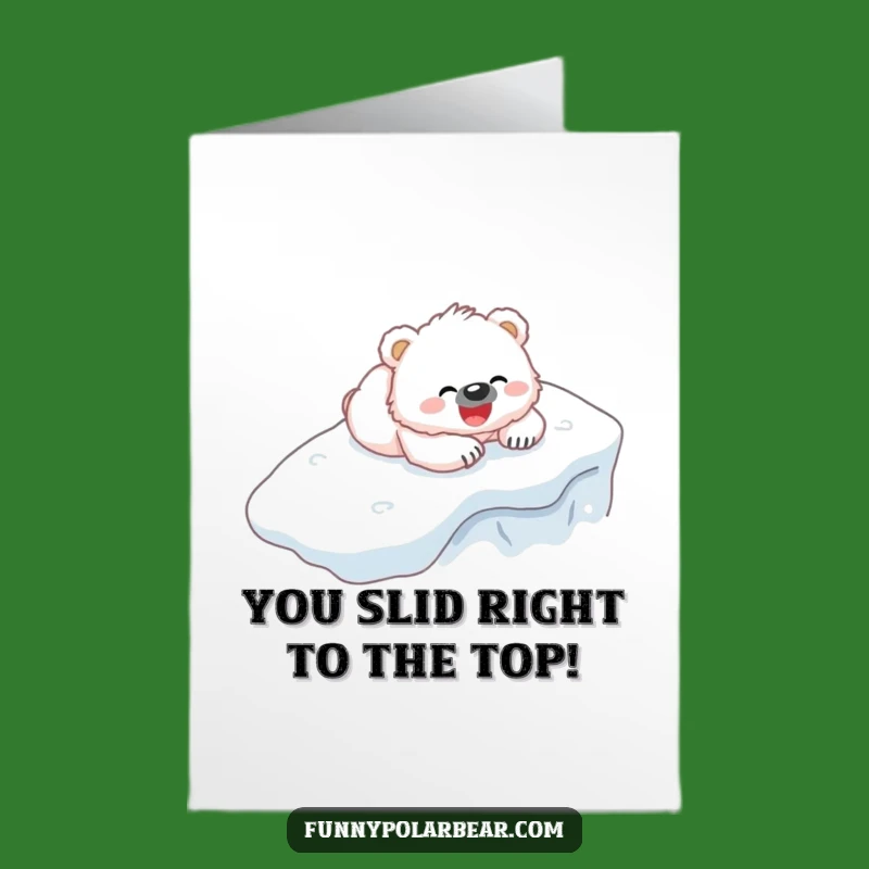 Free Printable Bear Congrats Card: Cub Sliding Downloadable Gift