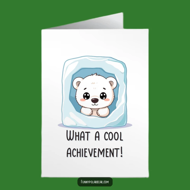 Free Printable Congratulations Card: Curious Polar Bear Cub, Funny Downloadable Gift
