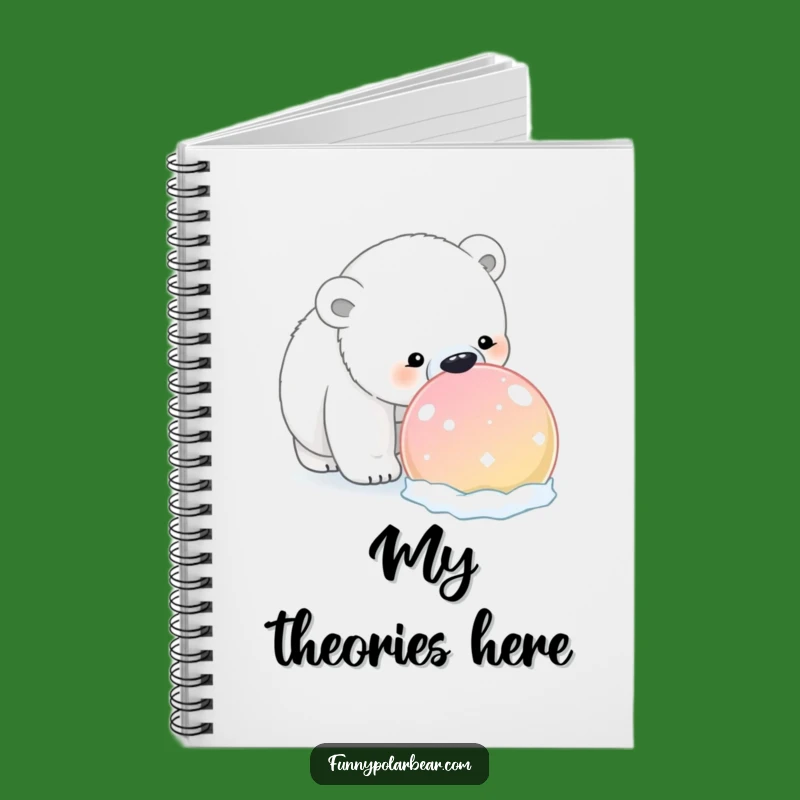 Funny Polar Bear Snowball Notebook: Jot down winter thoughts, a funny gift.