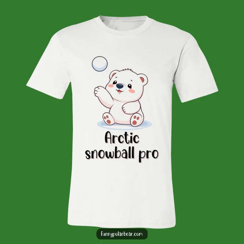Funny Polar Bear Cub Snowball Toss T-Shirt: Embrace the Playful & Funny Spirit