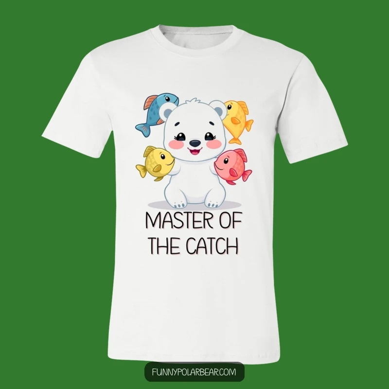 Funny Juggling Fish Polar Bear T-Shirt: Whimsical Skill Gift