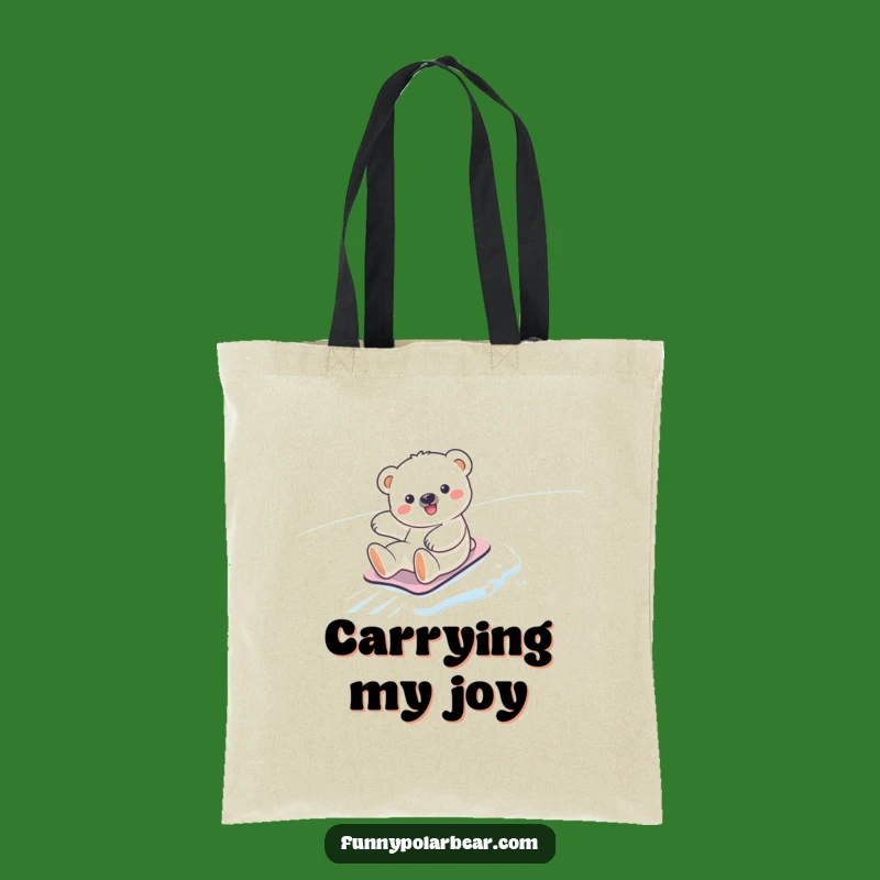 Funny Kawaii Polar Bear Tote Bag: Carry Winter Joy Everywhere